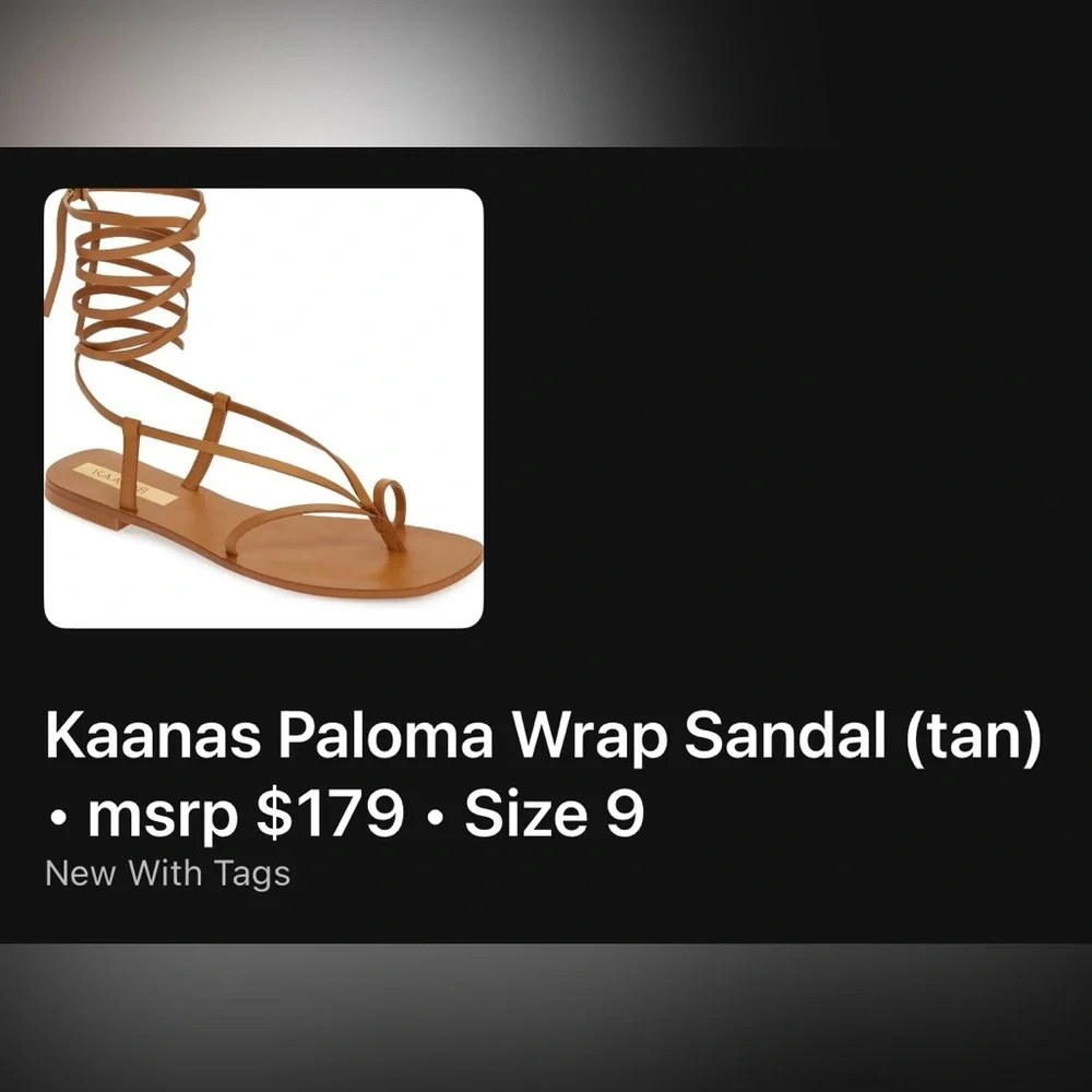 Kaanas Paloma Naked Sandal W/ Wraparound Ankle (tan) - Picture 2 of 4
